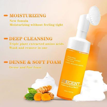 Veecent Turmeric + Kojic Acid Foaming Facial Cleanser