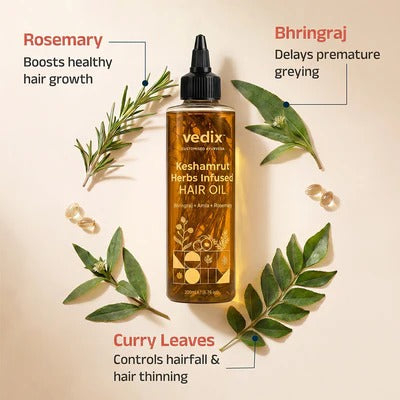 Vedix Keshamrut Herbs Infused Hair Oil