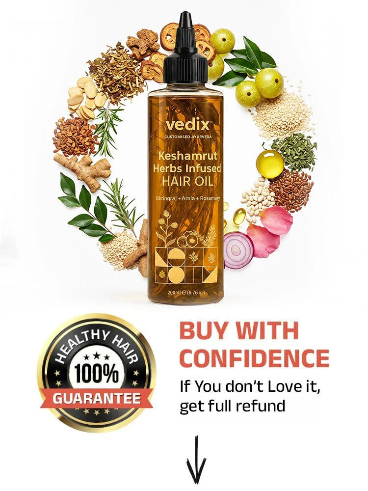 Vedix Keshamrut Herbs Infused Hair Oil